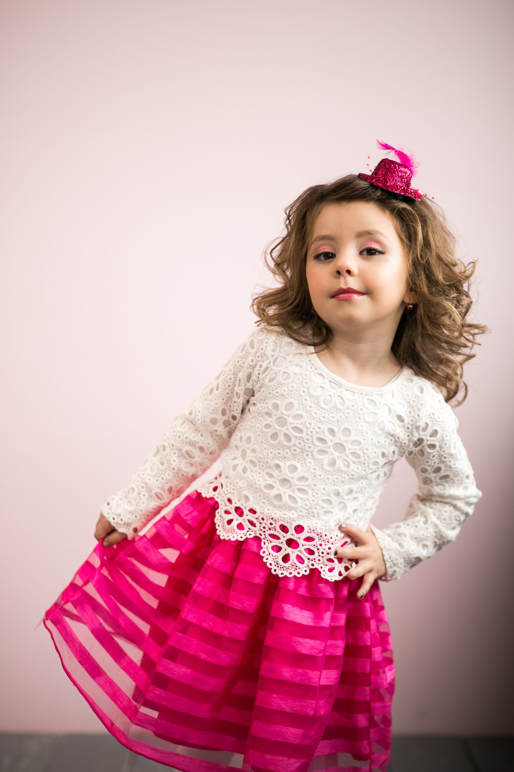 little girl in studio