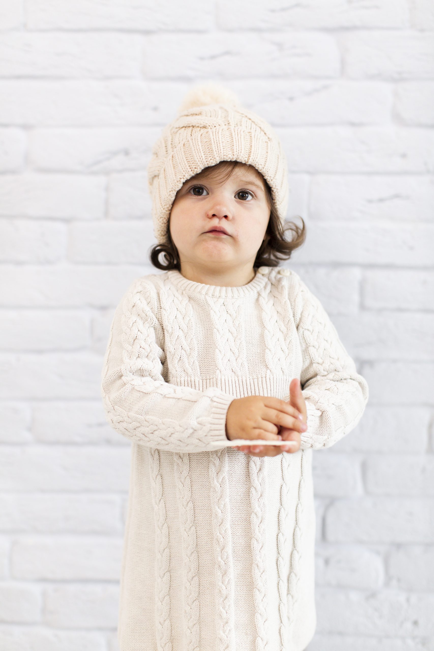 cute little girl looking photographer